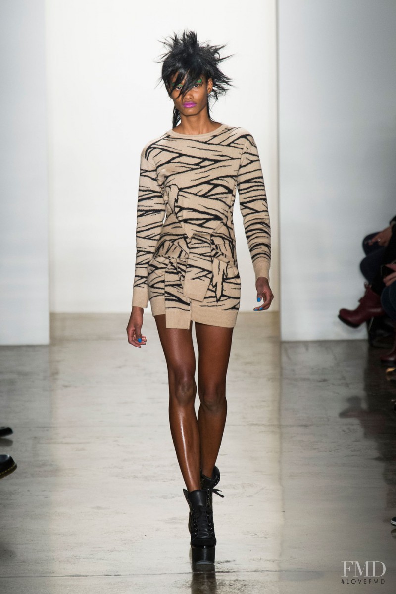 Melodie Monrose featured in  the Jeremy Scott fashion show for Autumn/Winter 2013