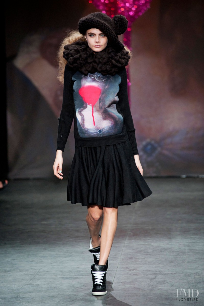 Cara Delevingne featured in  the Sister by Sibling fashion show for Autumn/Winter 2013