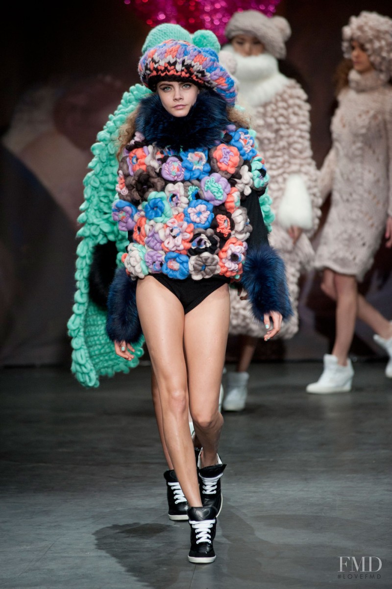 Cara Delevingne featured in  the Sister by Sibling fashion show for Autumn/Winter 2013