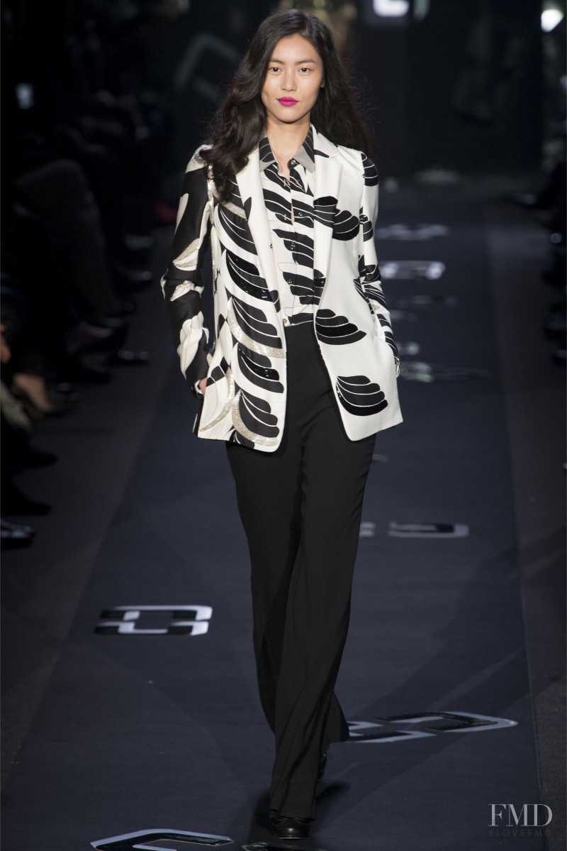 Liu Wen featured in  the Diane Von Furstenberg fashion show for Autumn/Winter 2013