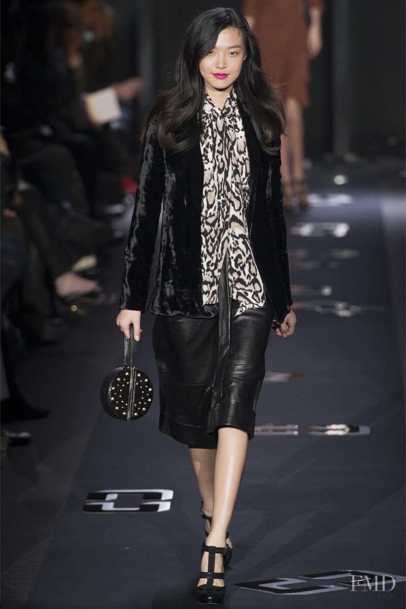 Tian Yi featured in  the Diane Von Furstenberg fashion show for Autumn/Winter 2013