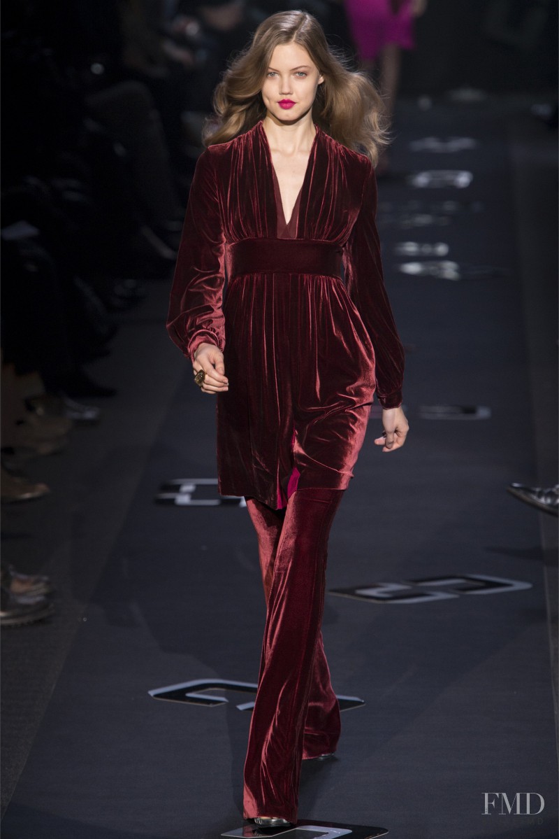 Lindsey Wixson featured in  the Diane Von Furstenberg fashion show for Autumn/Winter 2013