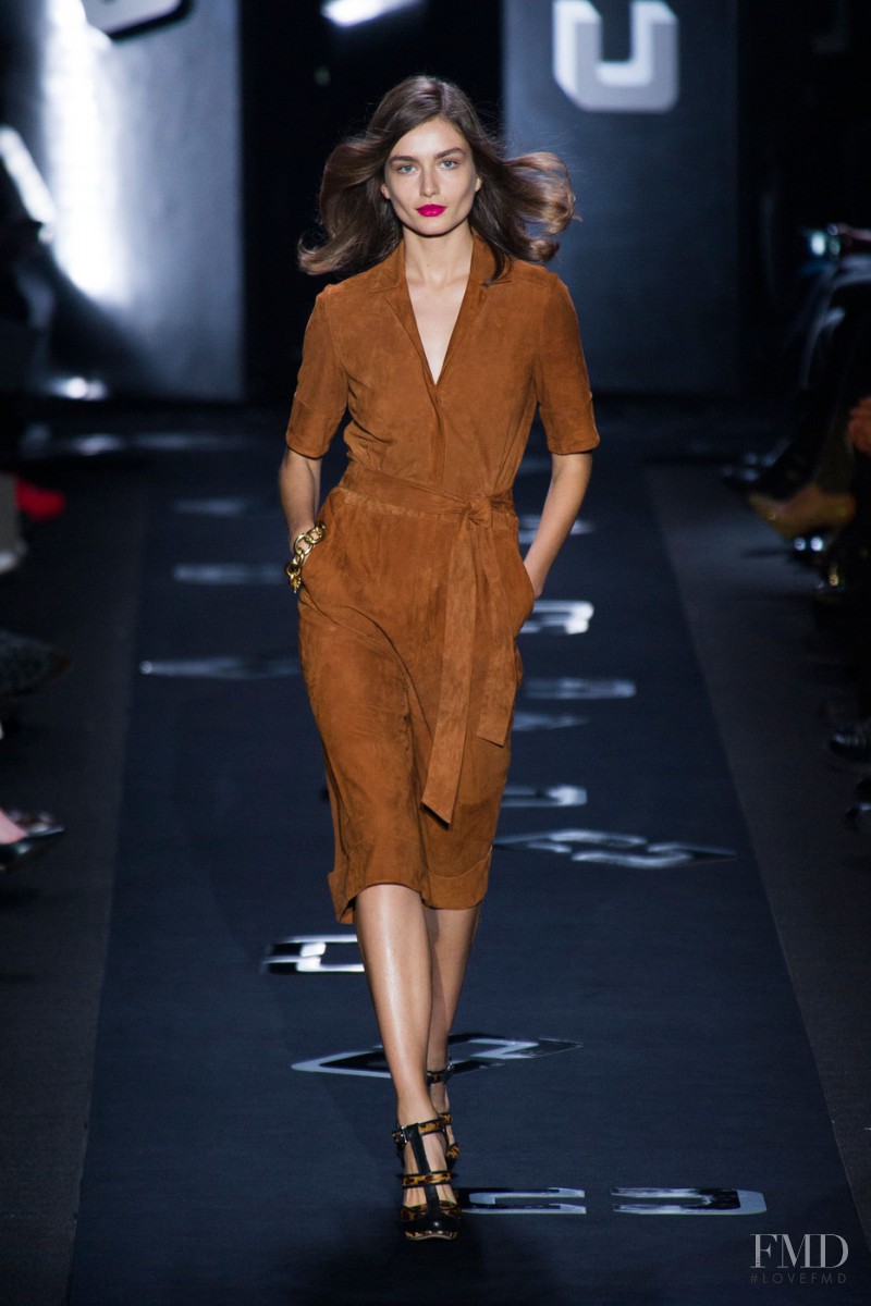Andreea Diaconu featured in  the Diane Von Furstenberg fashion show for Autumn/Winter 2013