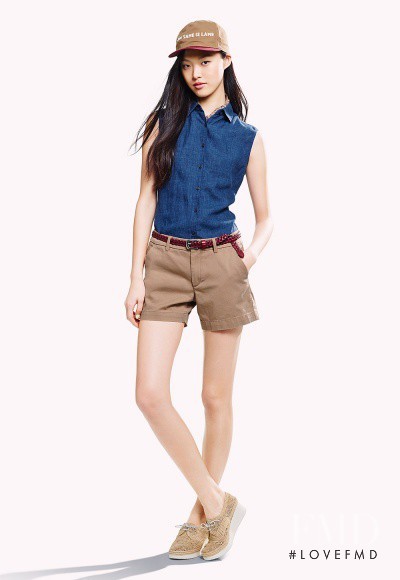 Tian Yi featured in  the Uniqlo Sports Style advertisement for Spring/Summer 2014
