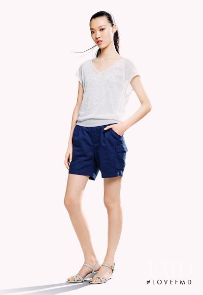 Tian Yi featured in  the Uniqlo Sports Style advertisement for Spring/Summer 2014