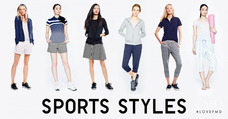 Tian Yi featured in  the Uniqlo Sports Style advertisement for Spring/Summer 2014