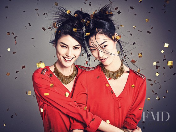 Sui He featured in  the H&M Year of the Horse Campaign advertisement for Holiday 2013
