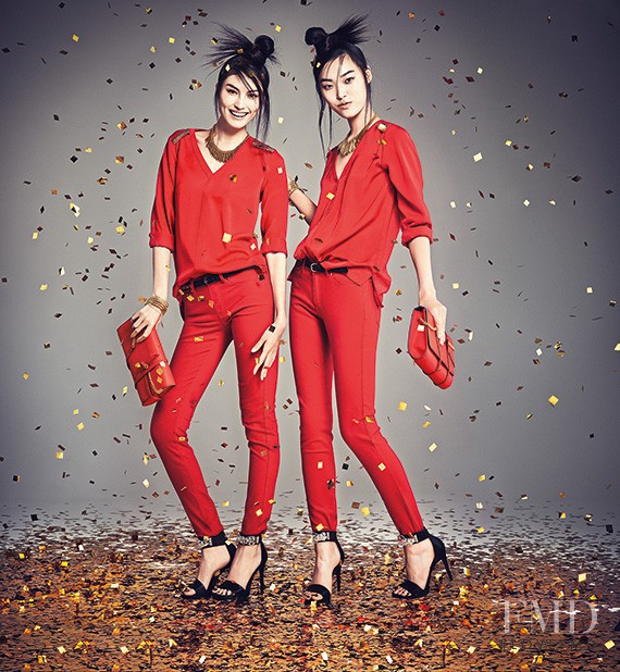 Sui He featured in  the H&M Year of the Horse Campaign advertisement for Holiday 2013
