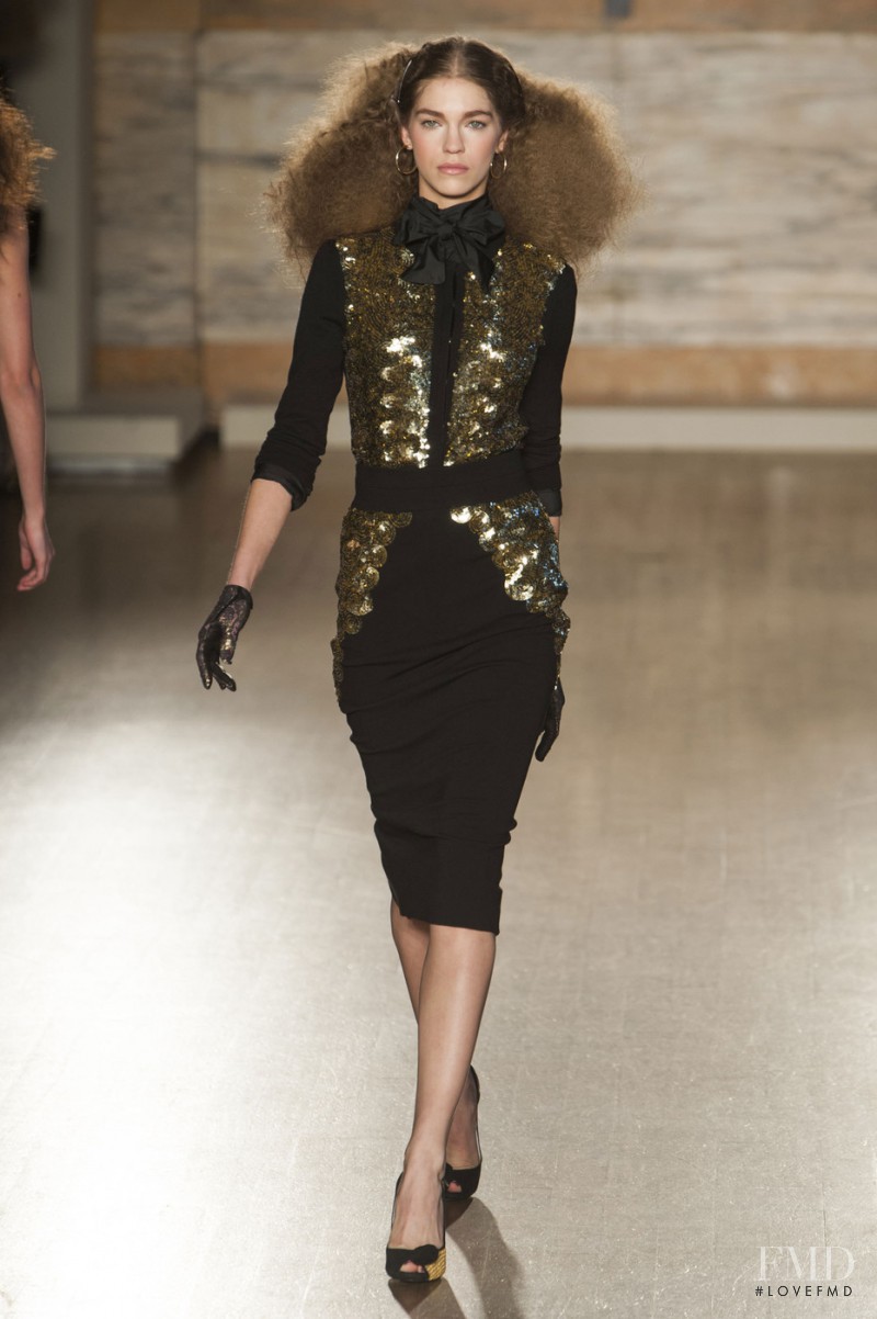 Samantha Gradoville featured in  the L\'Wren Scott fashion show for Autumn/Winter 2013