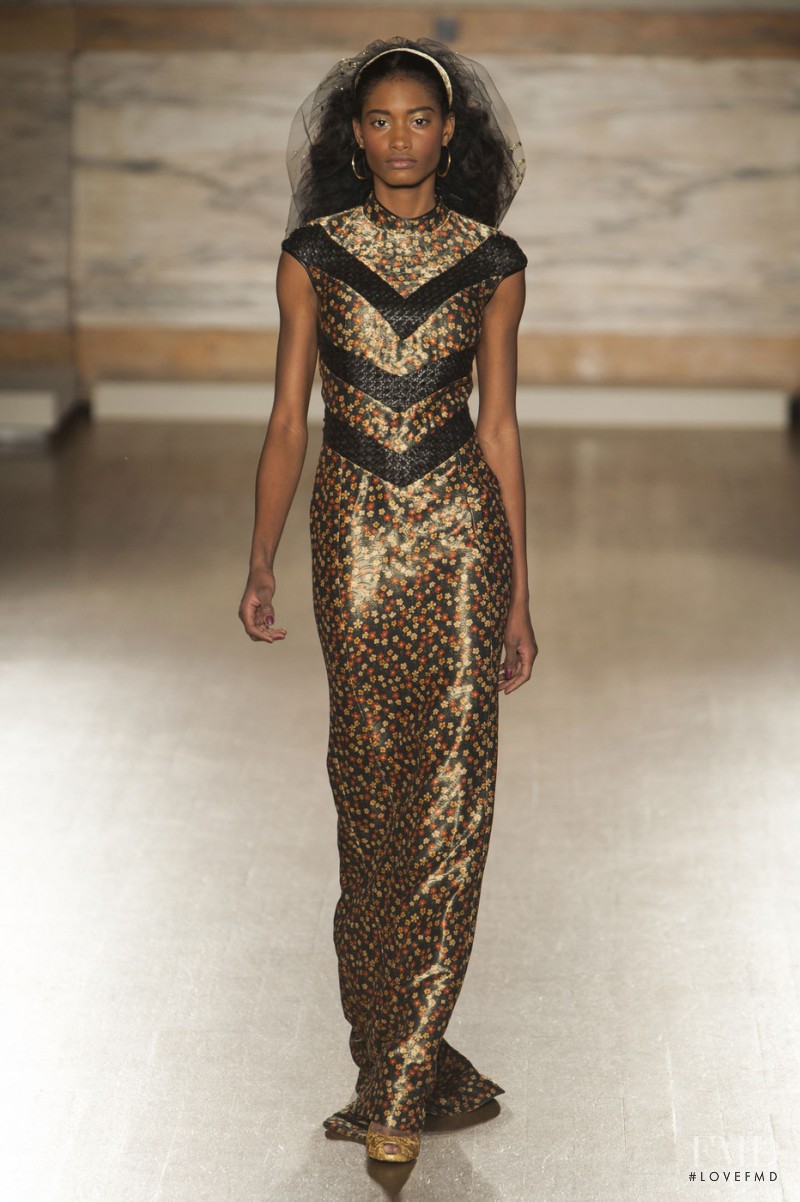 Melodie Monrose featured in  the L\'Wren Scott fashion show for Autumn/Winter 2013