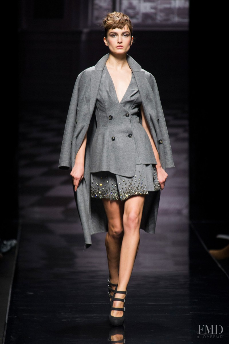 Andreea Diaconu featured in  the Ermanno Scervino fashion show for Autumn/Winter 2013