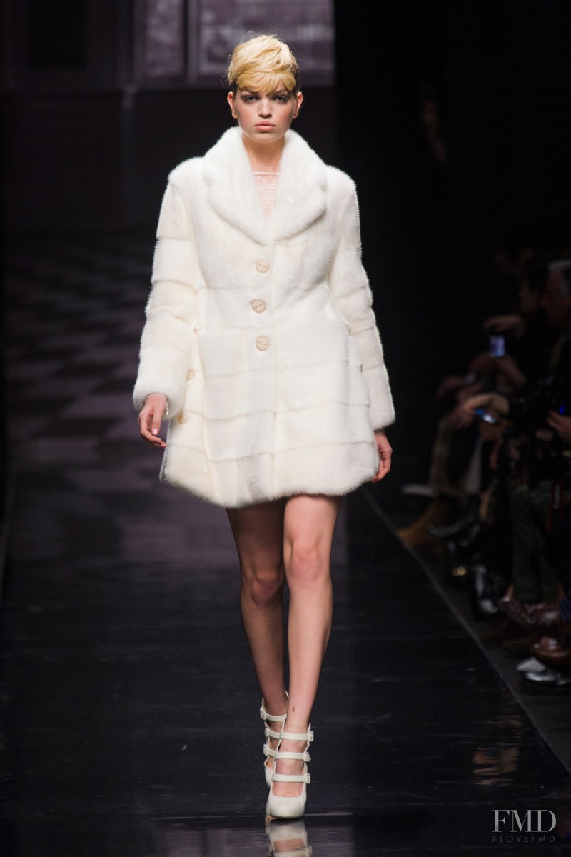 Daphne Groeneveld featured in  the Ermanno Scervino fashion show for Autumn/Winter 2013