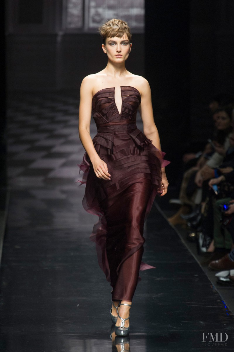 Andreea Diaconu featured in  the Ermanno Scervino fashion show for Autumn/Winter 2013