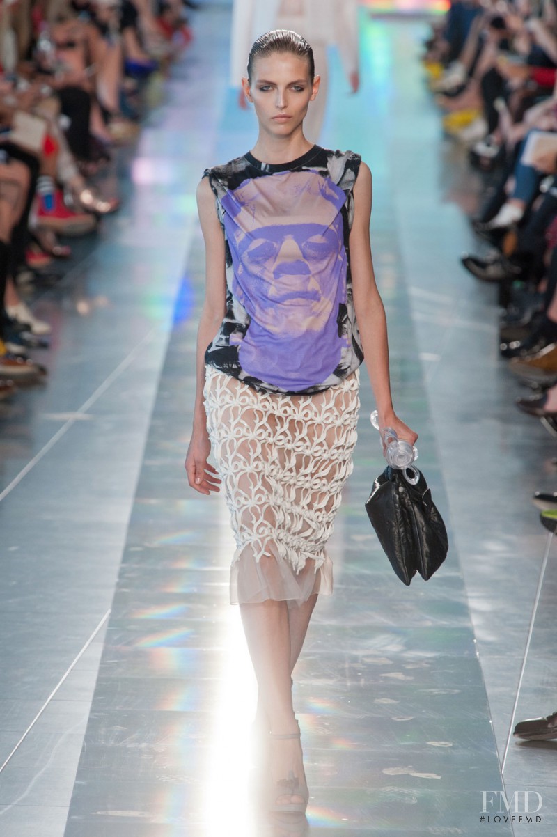 Karlina Caune featured in  the Christopher Kane fashion show for Spring/Summer 2013