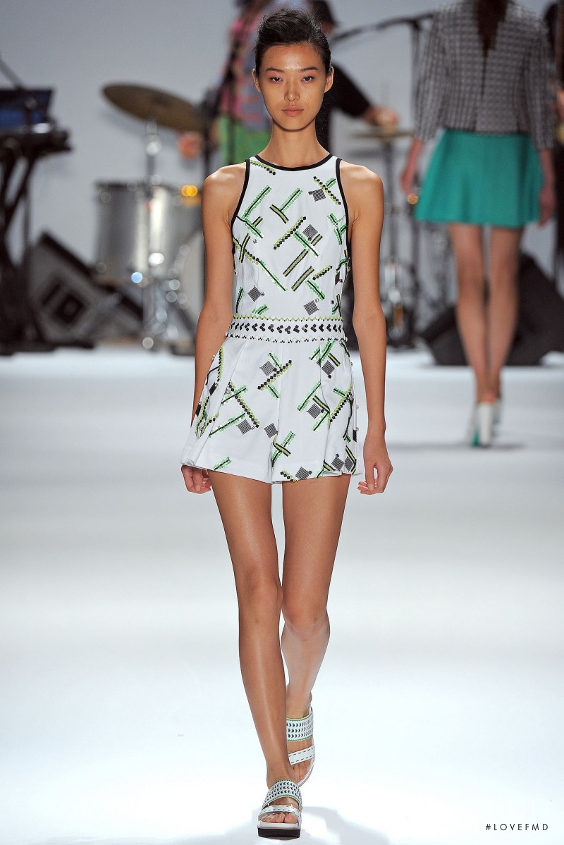 Tian Yi featured in  the Nanette Lepore fashion show for Spring/Summer 2013