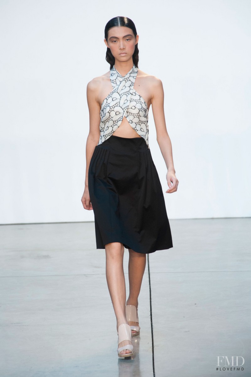 Tian Yi featured in  the Thakoon fashion show for Spring/Summer 2013
