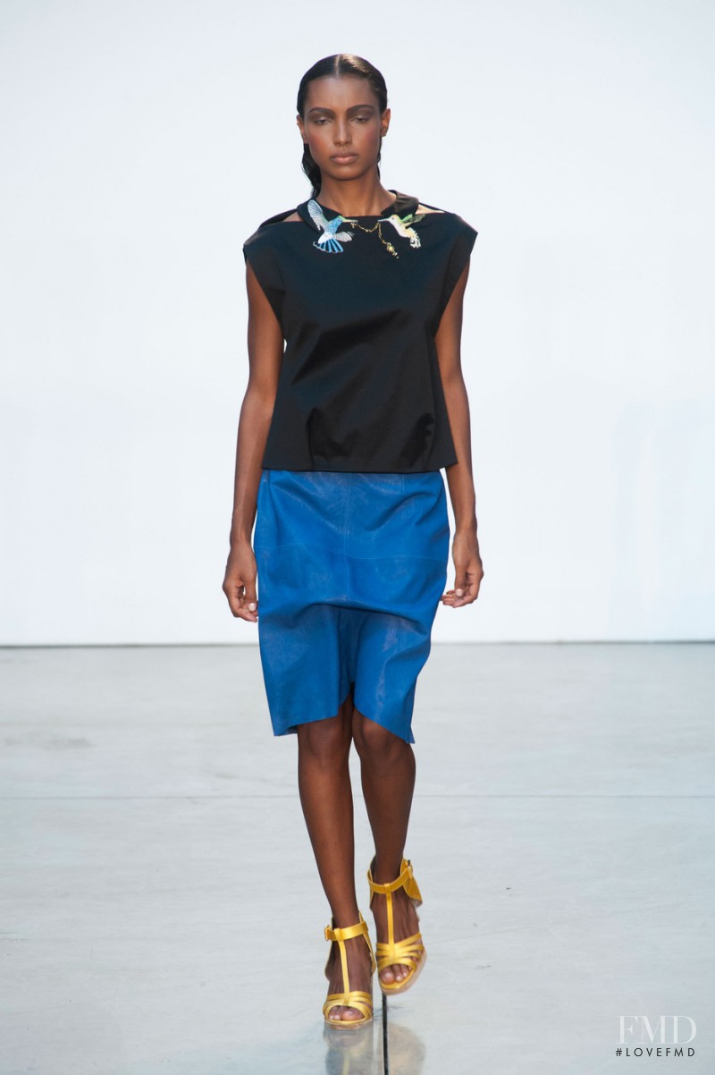 Jasmine Tookes featured in  the Thakoon fashion show for Spring/Summer 2013
