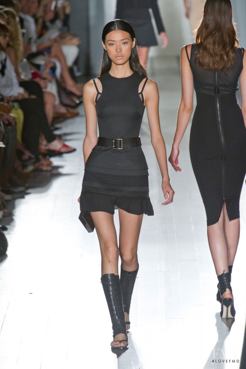 Tian Yi featured in  the Victoria Beckham fashion show for Spring/Summer 2013
