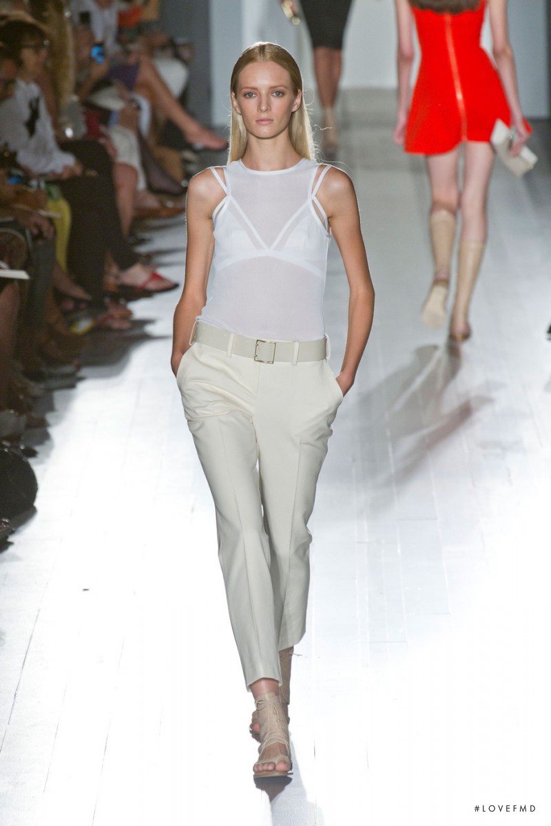 Daria Strokous featured in  the Victoria Beckham fashion show for Spring/Summer 2013