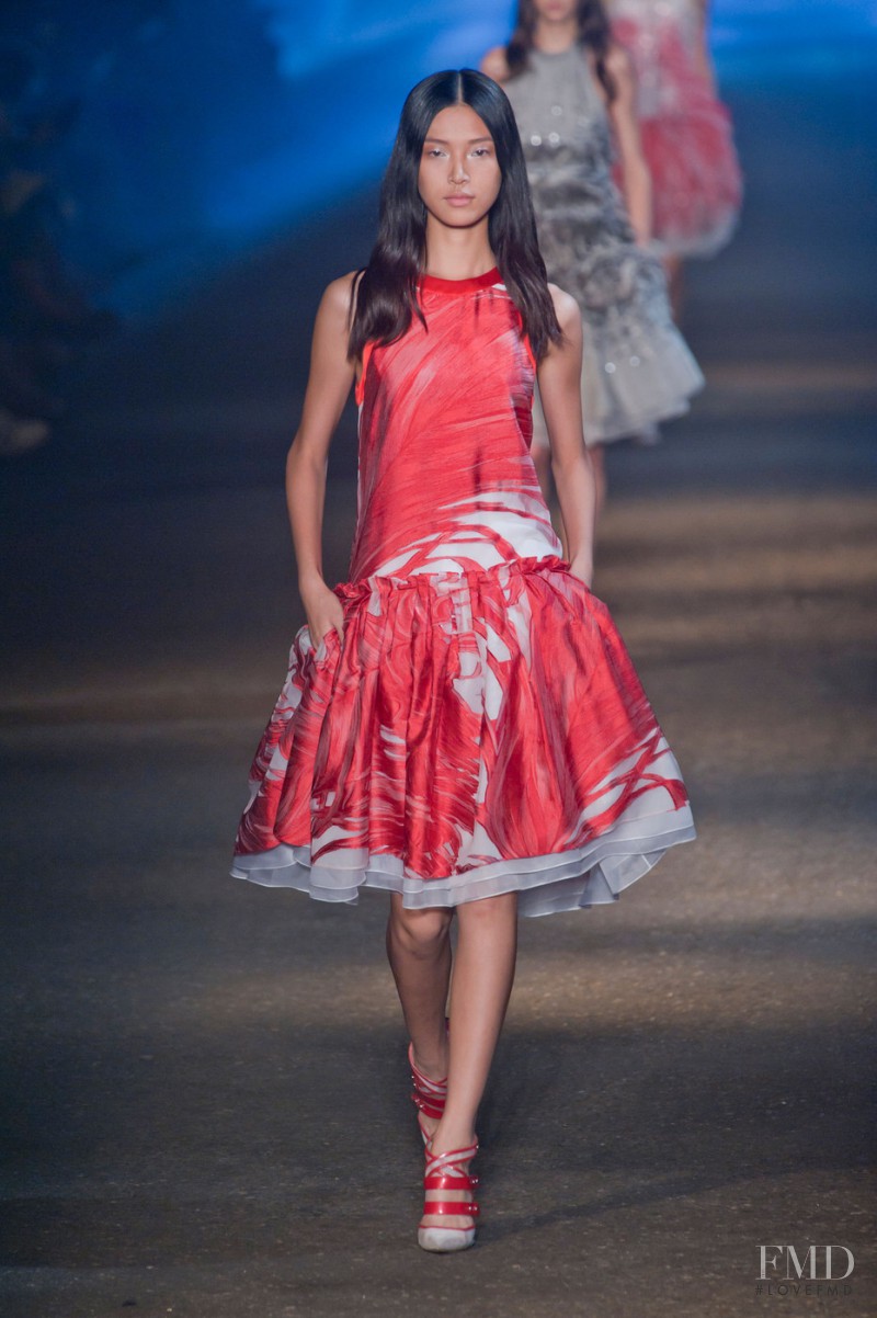 Tian Yi featured in  the Prabal Gurung fashion show for Spring/Summer 2013