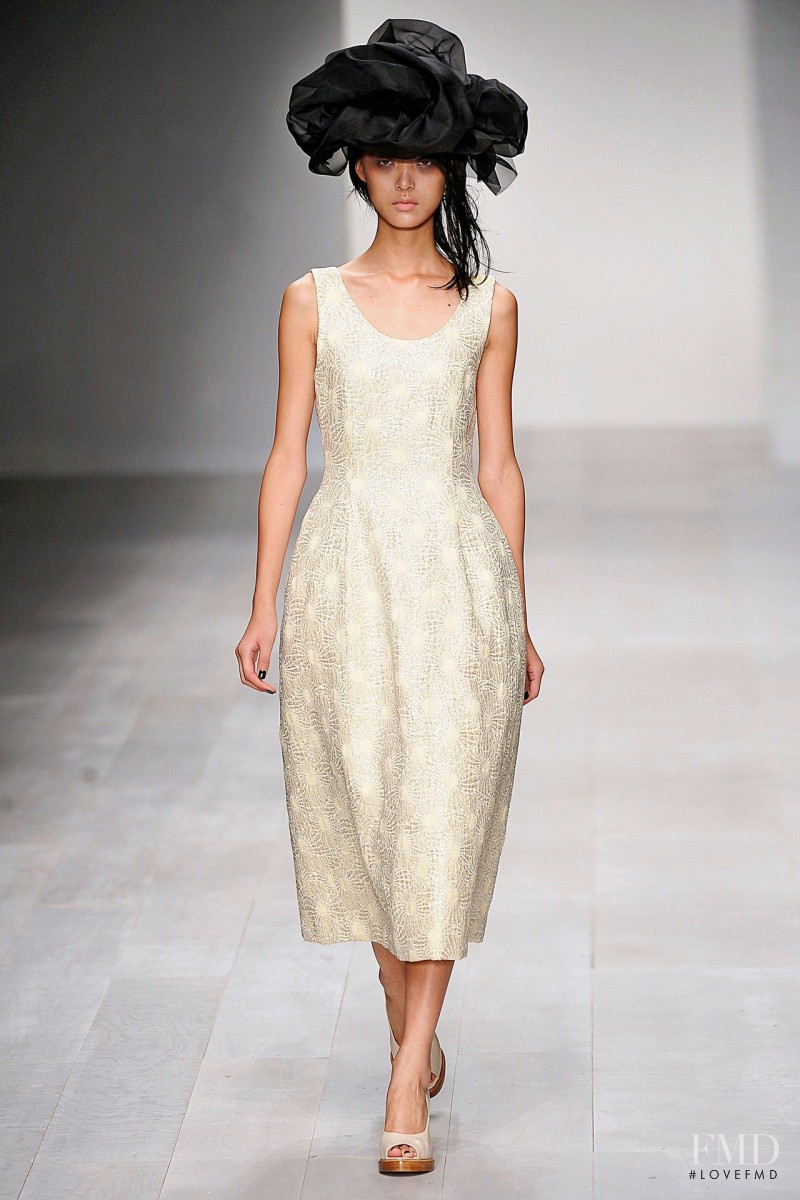 Tian Yi featured in  the John Rocha fashion show for Spring/Summer 2013