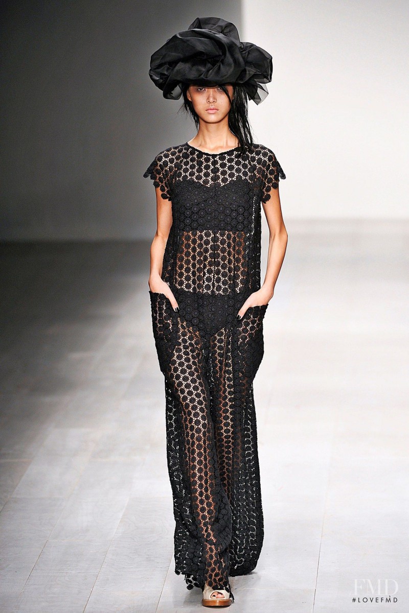 Tian Yi featured in  the John Rocha fashion show for Spring/Summer 2013