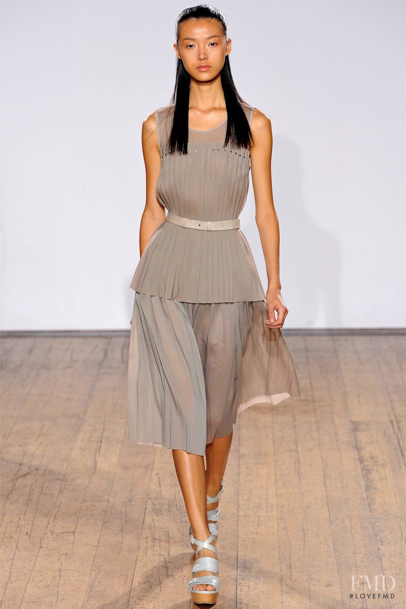 Tian Yi featured in  the Nicole Farhi fashion show for Spring/Summer 2013