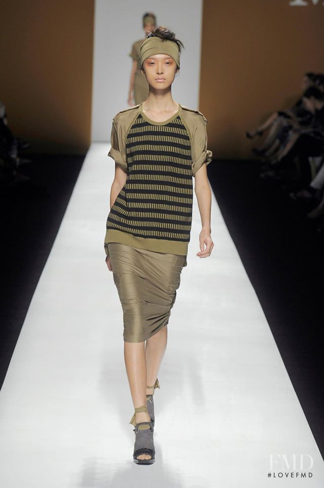 Tian Yi featured in  the Max Mara fashion show for Spring/Summer 2013