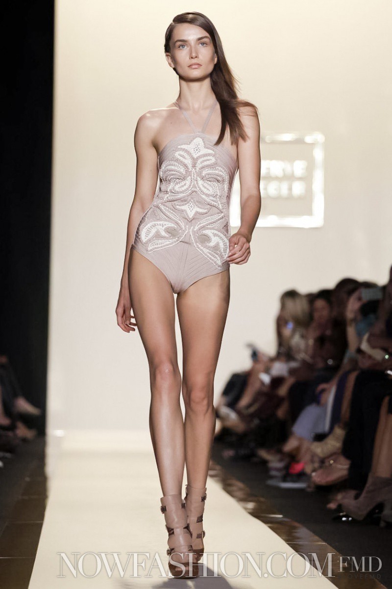 Andreea Diaconu featured in  the Herve Leger fashion show for Spring/Summer 2013