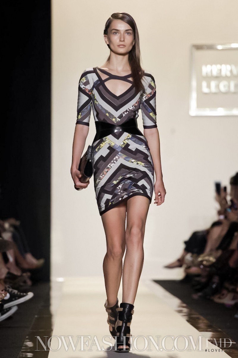 Andreea Diaconu featured in  the Herve Leger fashion show for Spring/Summer 2013