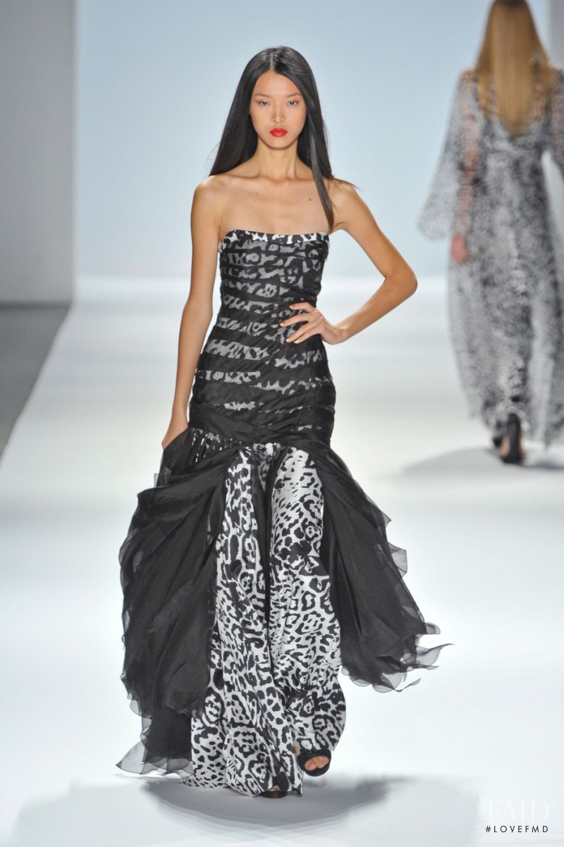 Tian Yi featured in  the Carlos Miele fashion show for Spring/Summer 2013