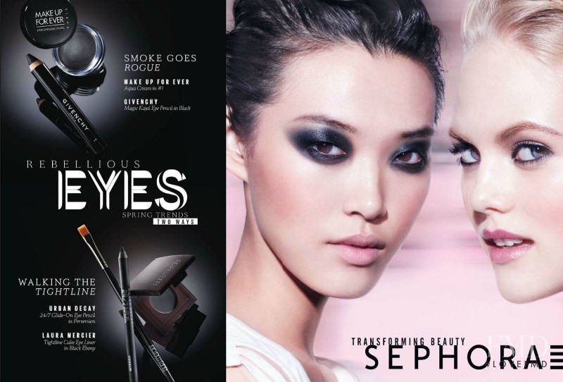 Tian Yi featured in  the SEPHORA advertisement for Spring/Summer 2012