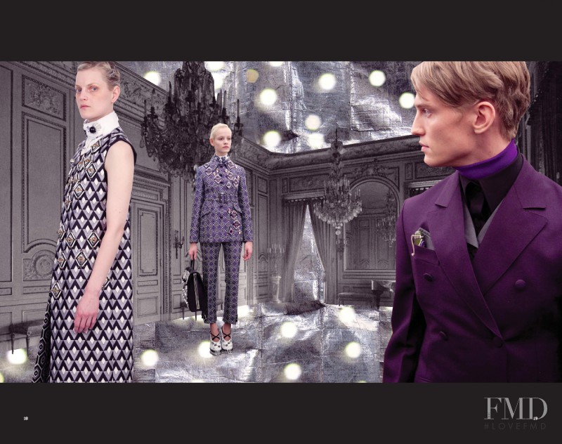 Guinevere van Seenus featured in  the Prada Real Fantasies lookbook for Autumn/Winter 2012