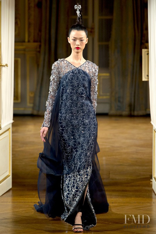 Tian Yi featured in  the Alexis Mabille fashion show for Autumn/Winter 2012