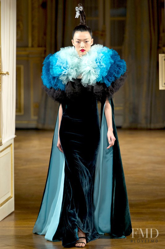 Tian Yi featured in  the Alexis Mabille fashion show for Autumn/Winter 2012