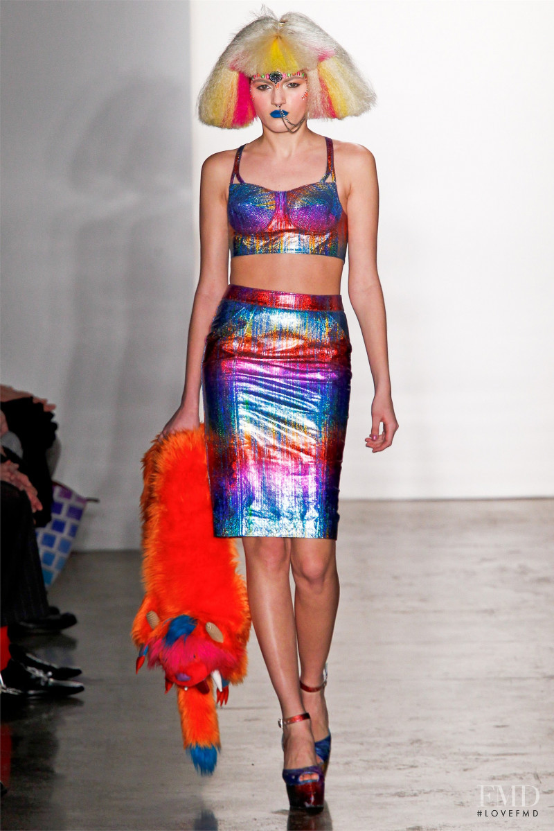 Valery Kaufman featured in  the Jeremy Scott fashion show for Autumn/Winter 2012