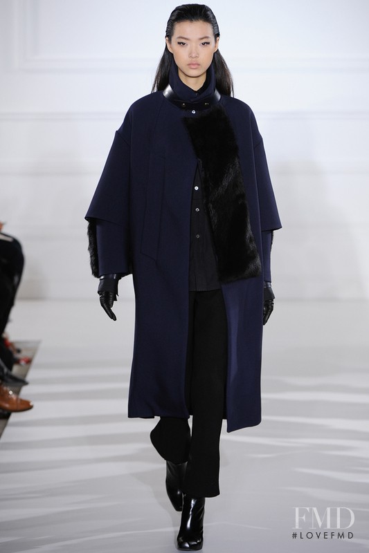 Tian Yi featured in  the Aquascutum fashion show for Autumn/Winter 2012