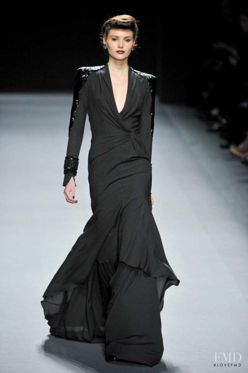 Amanda Ware featured in  the Jenny Packham fashion show for Autumn/Winter 2012