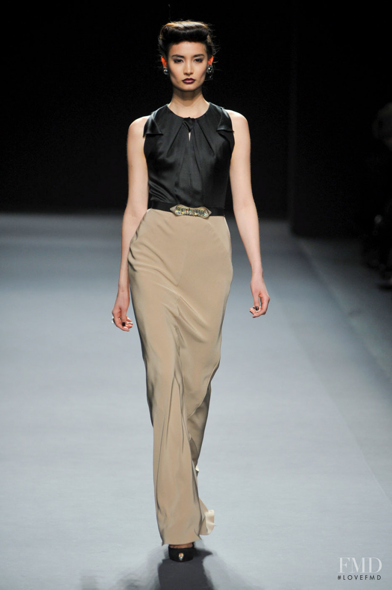 Mackenzie Hamilton featured in  the Jenny Packham fashion show for Autumn/Winter 2012