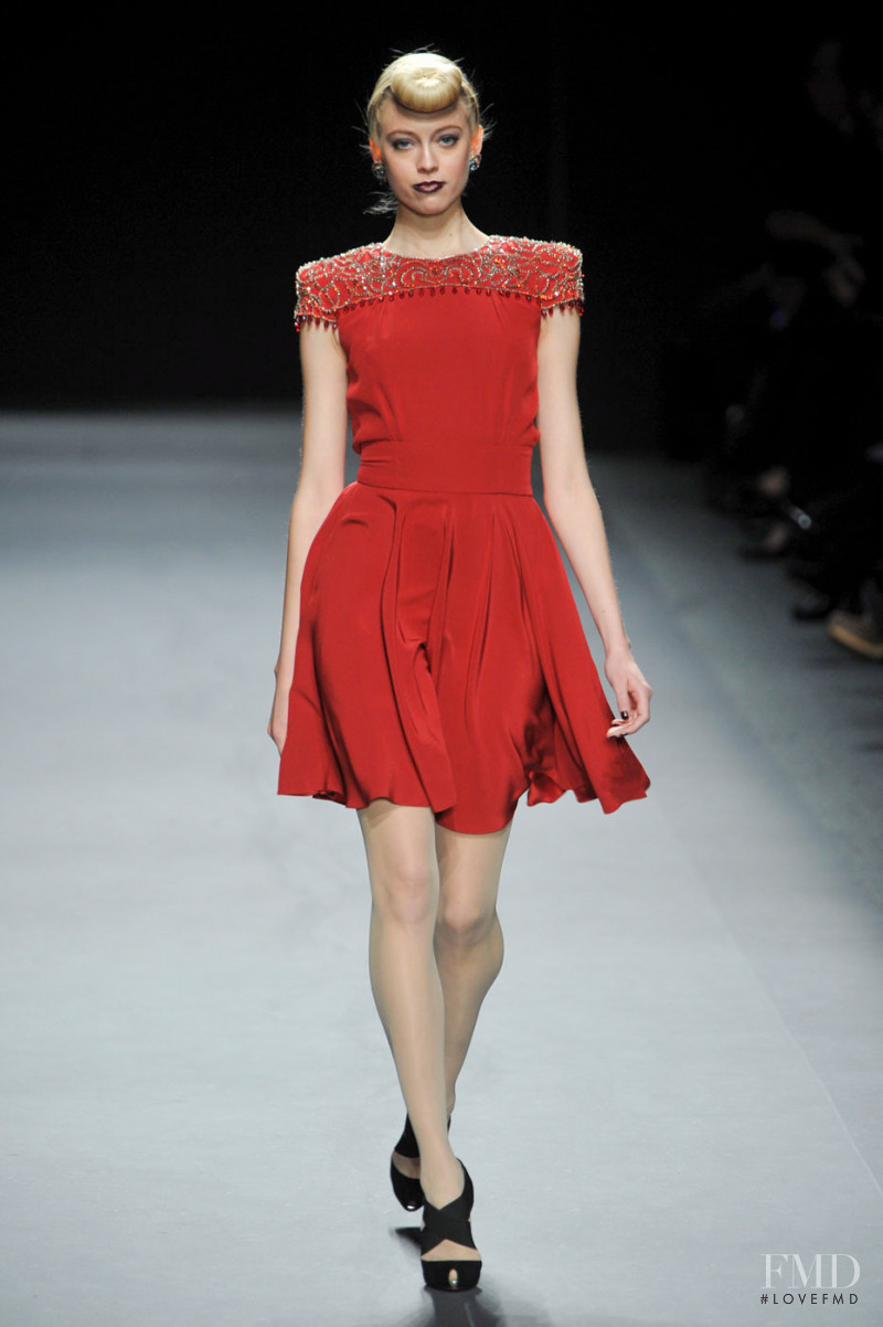 Anna Zanovello featured in  the Jenny Packham fashion show for Autumn/Winter 2012