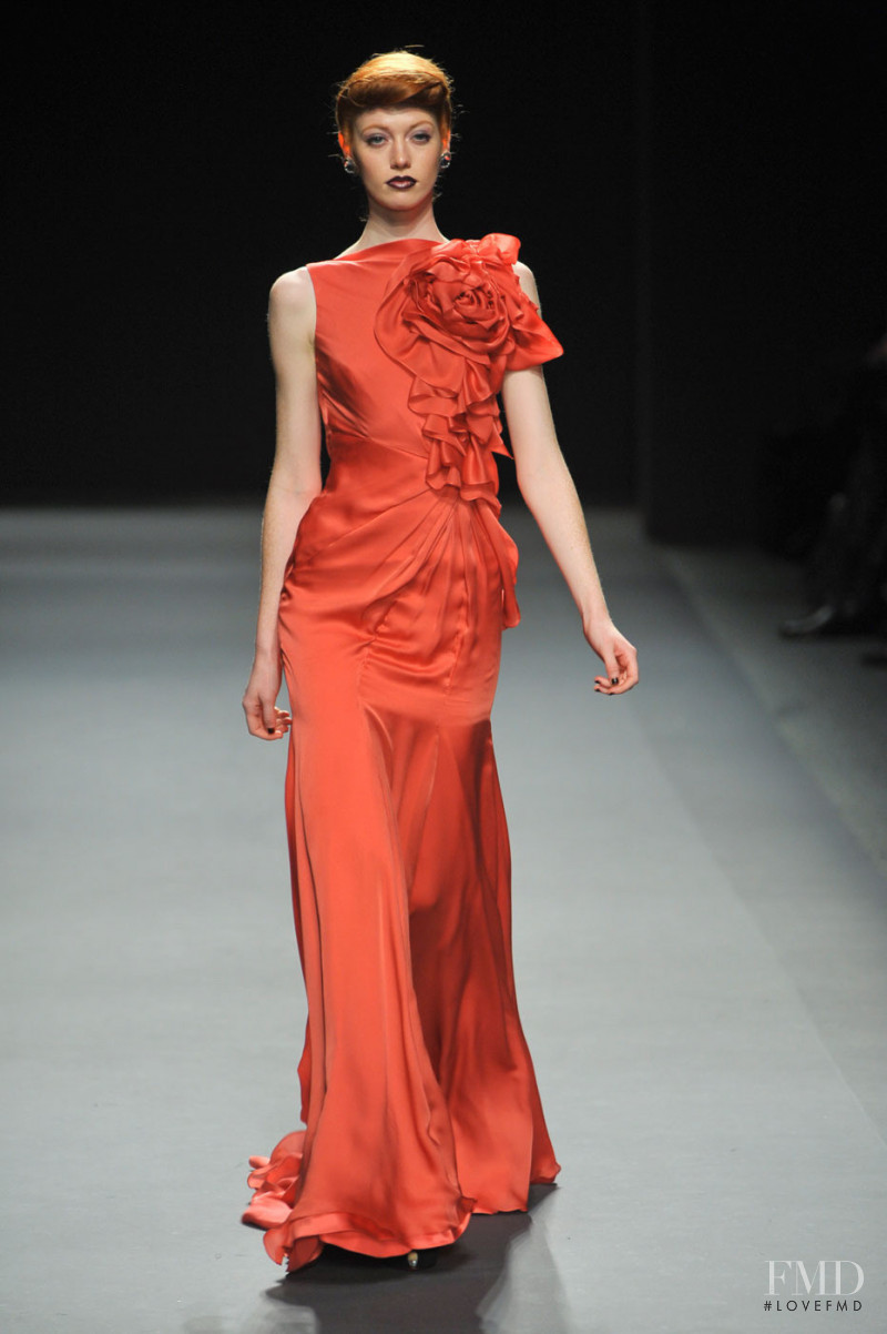 Chantal Stafford-Abbott featured in  the Jenny Packham fashion show for Autumn/Winter 2012