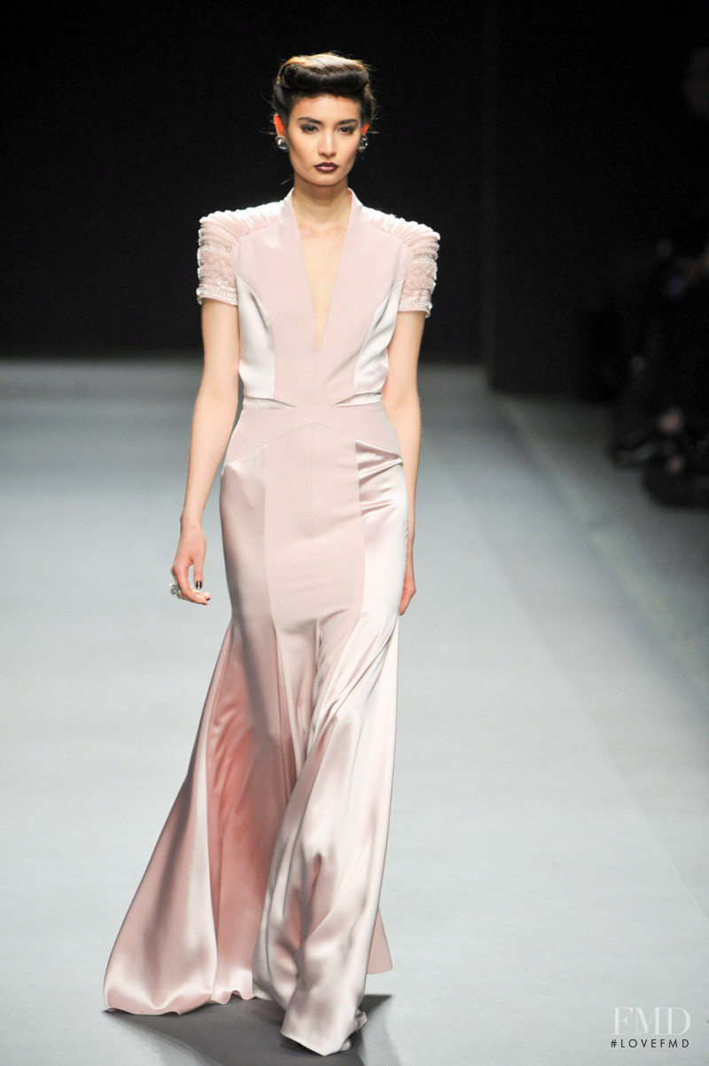 Mackenzie Hamilton featured in  the Jenny Packham fashion show for Autumn/Winter 2012