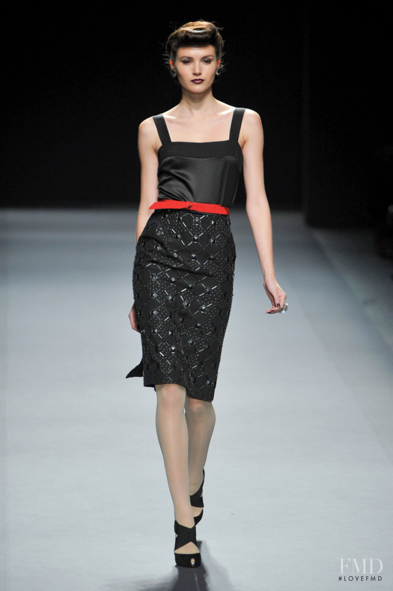 Amanda Ware featured in  the Jenny Packham fashion show for Autumn/Winter 2012