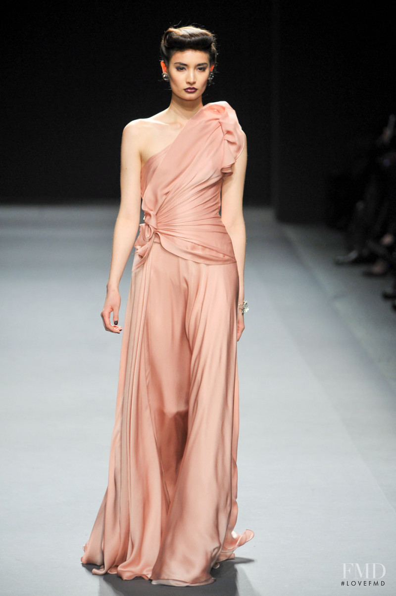 Mackenzie Hamilton featured in  the Jenny Packham fashion show for Autumn/Winter 2012