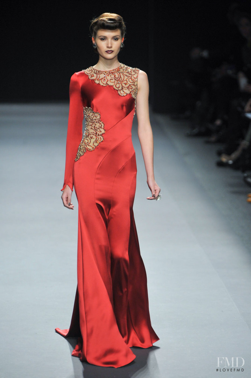 Amanda Ware featured in  the Jenny Packham fashion show for Autumn/Winter 2012