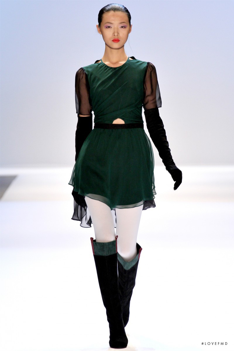 Tian Yi featured in  the Charlotte Ronson fashion show for Autumn/Winter 2012