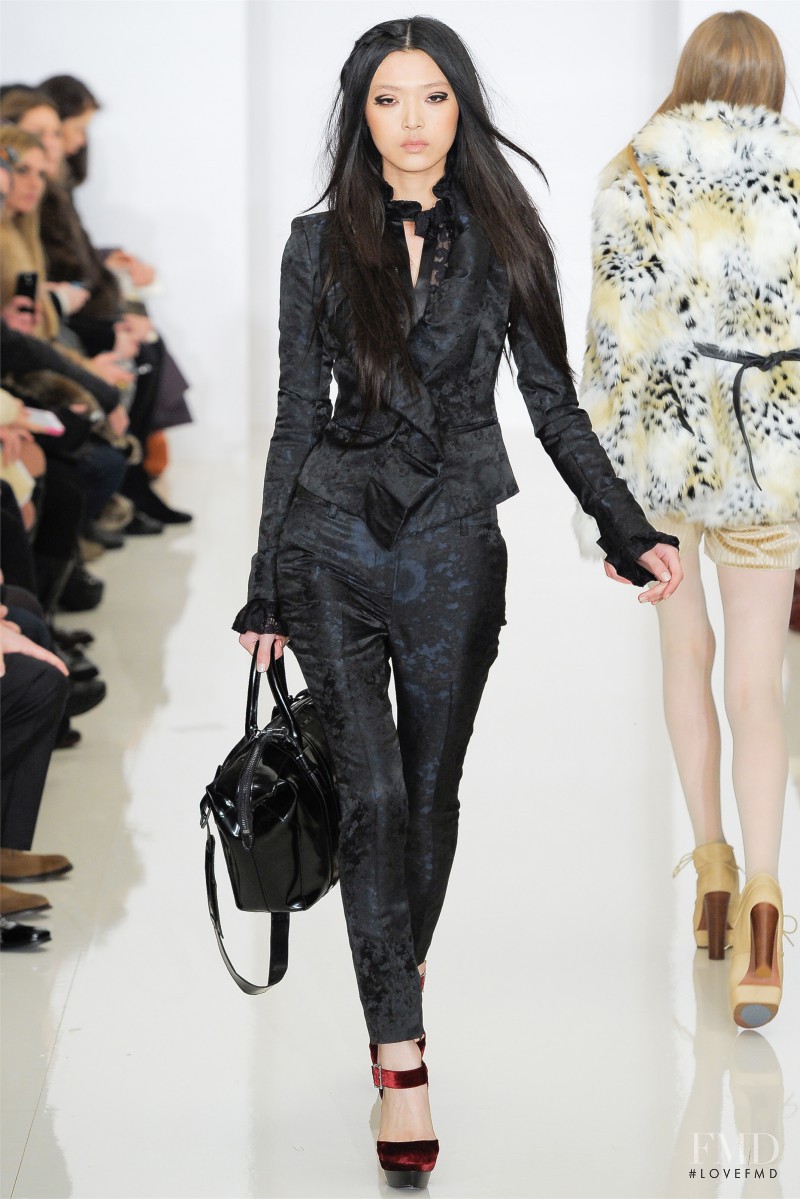 Tian Yi featured in  the Rachel Zoe fashion show for Autumn/Winter 2012