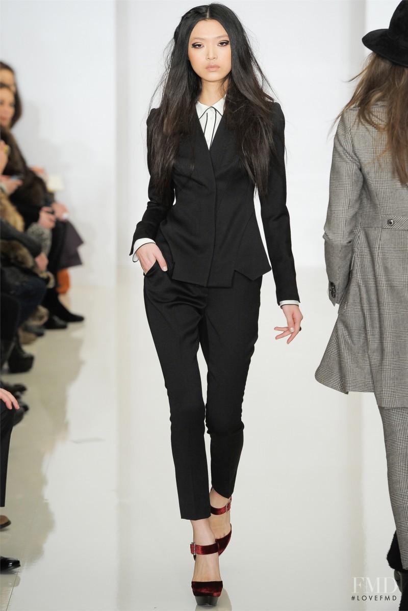 Tian Yi featured in  the Rachel Zoe fashion show for Autumn/Winter 2012