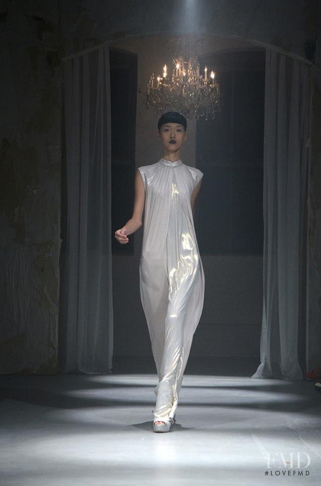 Tian Yi featured in  the Sally LaPointe fashion show for Spring/Summer 2012