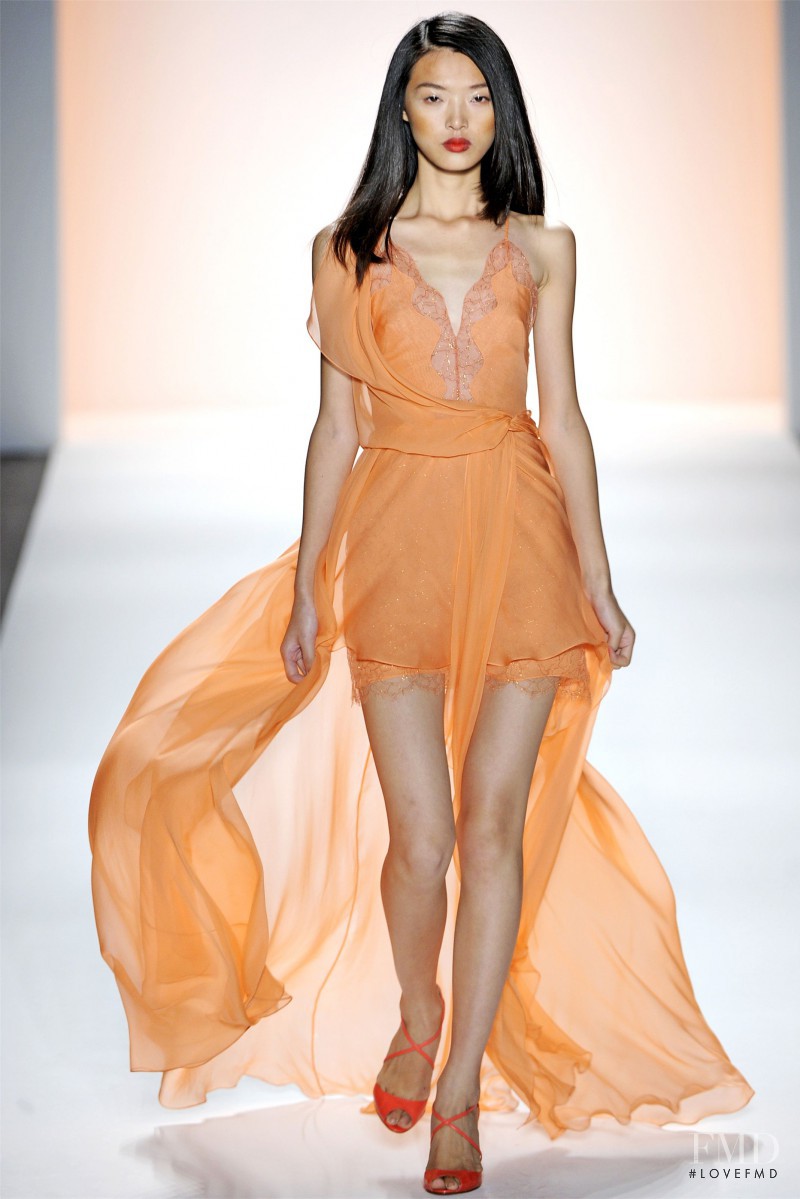 Tian Yi featured in  the Jenny Packham fashion show for Spring/Summer 2012